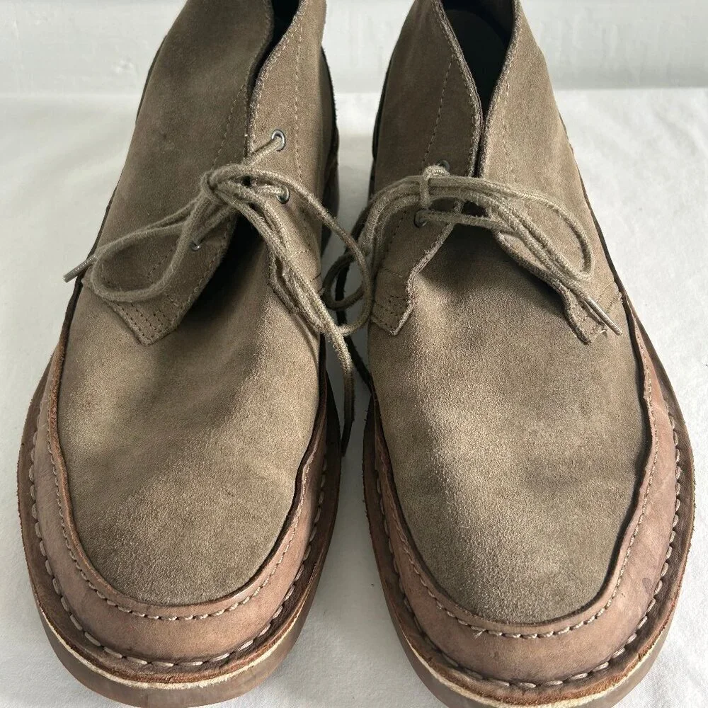 Clarks Bushacre Rand‎ Chukka Boots Brown Leather Lace Up Mens Shoes 10M